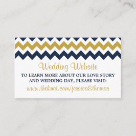 Tarjeta De Recepción La moderna colección de Bodas Chevron - Marina y O