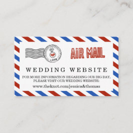 Tarjeta De Recepción La moderna colección de Bodas de Airmail
