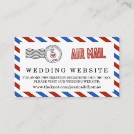 Tarjeta De Recepción La moderna colección de Bodas de Airmail