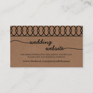 Tarjeta De Recepción La moderna y caprichosa colección de Bodas Kraft