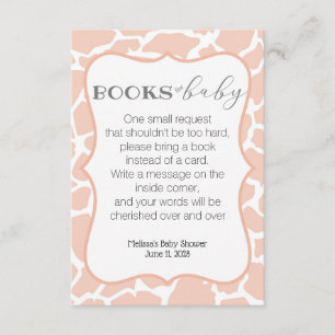 Tarjeta De Recepción La niña rosa Giraffe - Libros para bebé