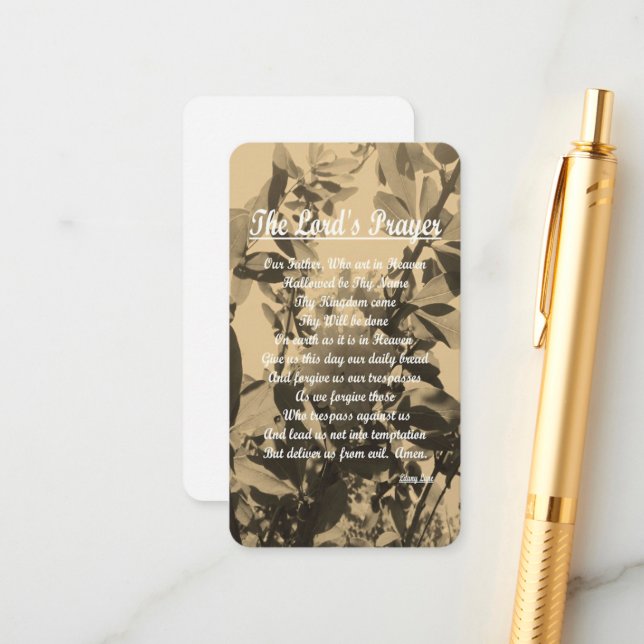 Tarjeta De Recepción La oración de los señores