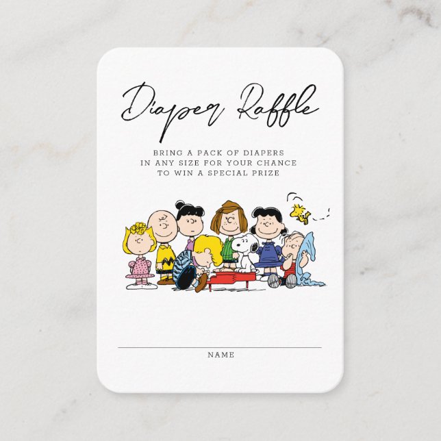Tarjeta De Recepción La pandilla de los cacahuetes | BABY SHOWER | Diap (Anverso)
