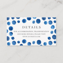La polka azul da detalles bodas. Marina acuarela