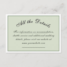 Tarjeta De Recepción La pradera victoriana 'Todos los detalles'