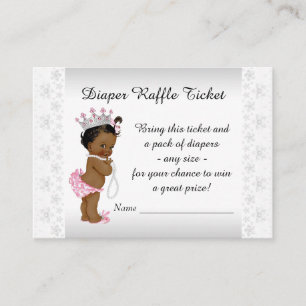 Tarjeta De Recepción La princesa étnica Perlas Diaper Raffle Ticket