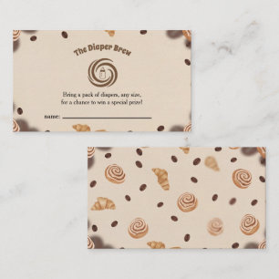 Tarjeta De Recepción La rifa de pañales "The Diaper Brew" para baby sho