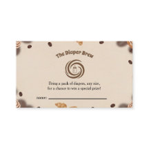La rifa de pañales "The Diaper Brew" para baby sho