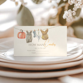 Tarjeta De Recepción La Ropa De Calabaza Cae Adivinan Cuántos Candados