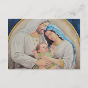 Tarjeta De Recepción La Sagrada Familia: Retrato del Amor Divino