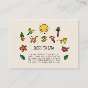 Tarjeta De Recepción La selva tropical dulce La ducha de bebé Libros pa