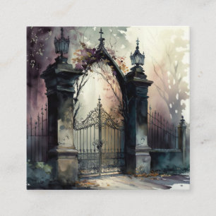 Tarjeta De Recepción La serie de puertas de cementerio gótico Diseño 12