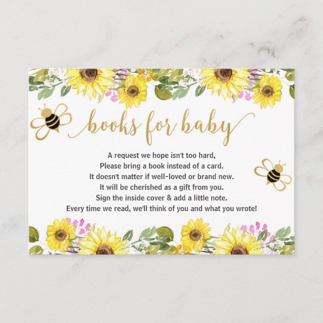 Tarjeta De Recepción La solicitud de un libro de ducha para bebés se in (Anverso)