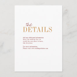 Tarjeta De Recepción La tipografía moderna caída carta de detalles de b