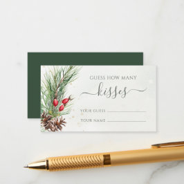 Tarjeta De Recepción La vegetación de invierno rústica adivina cuántos 