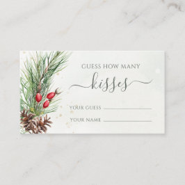 Tarjeta De Recepción La vegetación de invierno rústica adivina cuántos