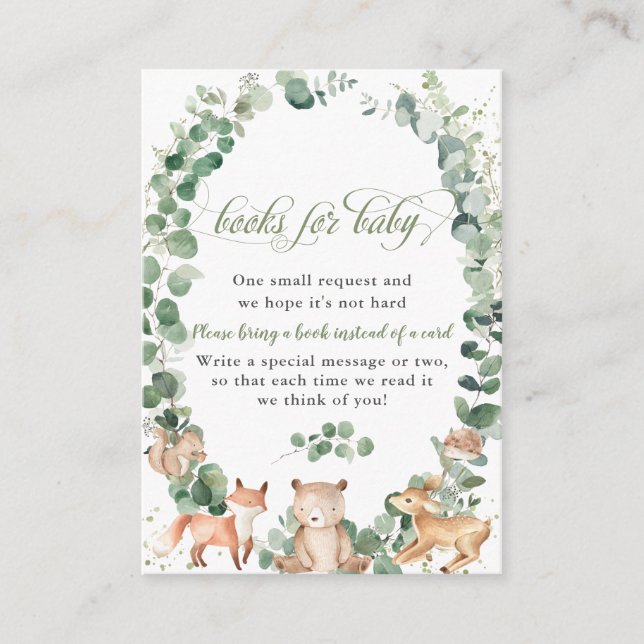 Tarjeta De Recepción La vegetación de los animales de Woodland trae un  (Anverso)