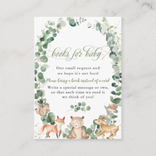 Tarjeta De Recepción La vegetación de los animales de Woodland trae un