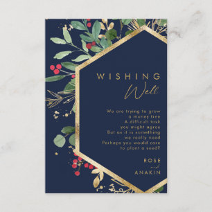 Tarjeta De Recepción La vegetación de los Navidades modernos Deseos d