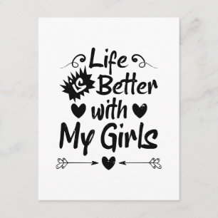 Tarjeta De Recepción La vida es mejor con mis chicas