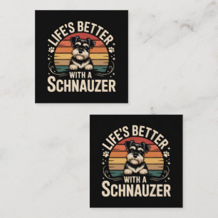 Tarjeta De Recepción La vida es mejor con un Schnauzer