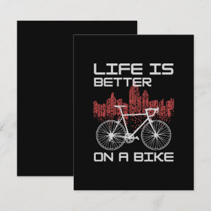 Tarjeta De Recepción La vida es mejor en bicicleta