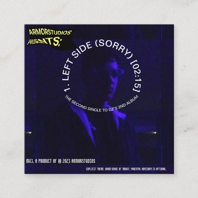 Tarjeta De Recepción LADO IZQUIERDO (LO SIENTO) [edición especial] (Anverso)