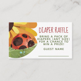 Tarjeta De Recepción Lady Bug Diaper Raffle