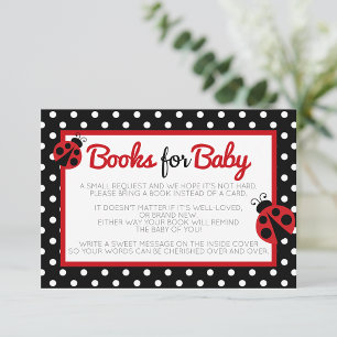 Tarjeta De Recepción Ladybug Books for Baby Enclosure Invite a insertar