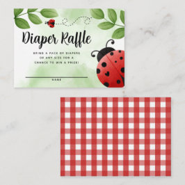 Tarjeta De Recepción Ladybug Diaper Raffle Card Insertar