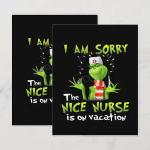 Tarjeta De Recepción Lamento que la enfermera esté de vacaciones.