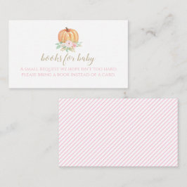 Tarjeta De Recepción Láminas Baby Shower Pink Floral Books para bebés