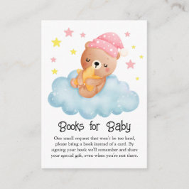 Tarjeta De Recepción Láminas rosadas de oso pequeño Baby Shower para be