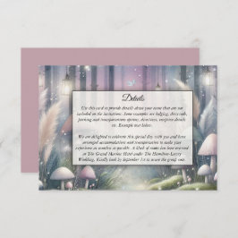 Tarjeta De Recepción Lanternlight Dreams Enchanted Forest