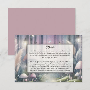 Tarjeta De Recepción Lanternlight Dreams Enchanted Forest