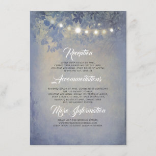 Tarjeta De Recepción Las cadenas rusas iluminan los detalles del Boda a