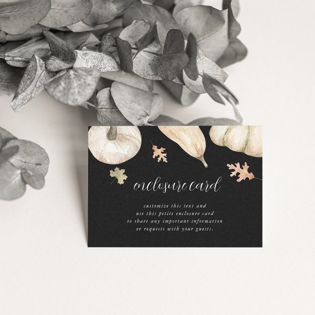 Tarjeta De Recepción Las calabazas blancas rusas caen en Baby Shower (Subido por el creador)