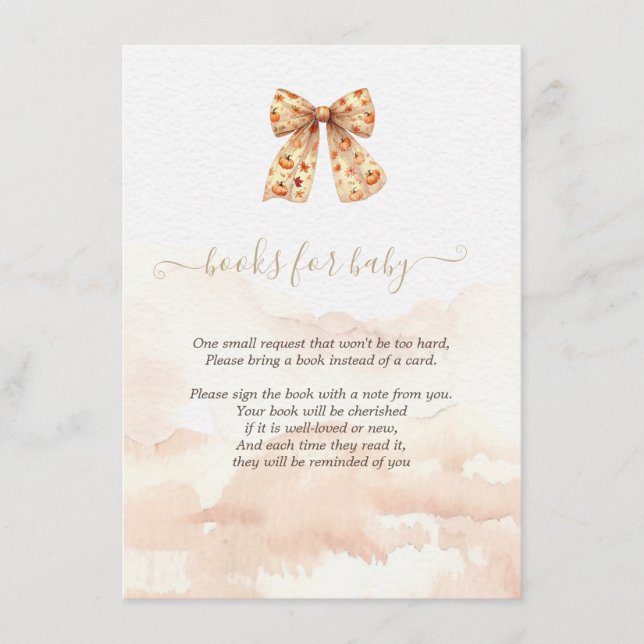 Tarjeta De Recepción Las calabazas de otoño cubren Baby Shower (Anverso)