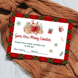 Tarjeta De Recepción Las cookies de los navidades Santa Adivina cuántos