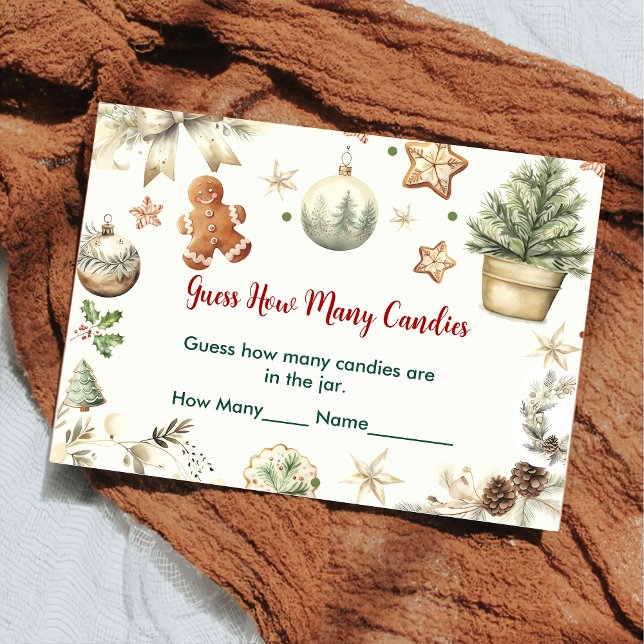 Tarjeta De Recepción Las cookies de los navidades Santa Adivina cuántos (Subido por el creador)