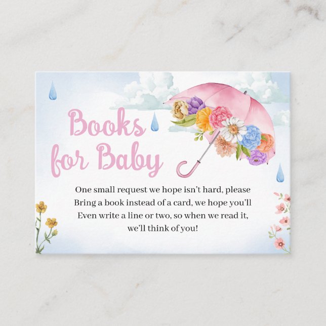 Tarjeta De Recepción Las duchas de abril traen libros de flores de mayo (Anverso)