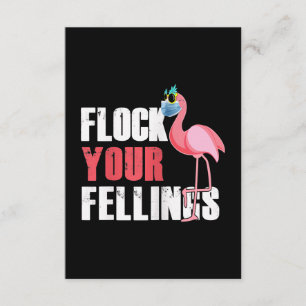Tarjeta De Recepción Las mujeres se enredan sus sentimientos Flamingo d