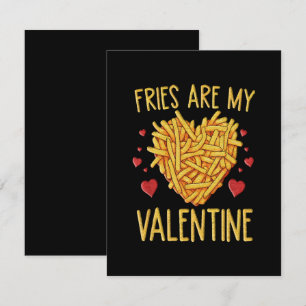 Tarjeta De Recepción Las Papas Fritas Son Mi San Valentín