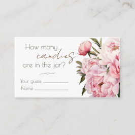 Tarjeta De Recepción Las personas adivinan cuántos caramelos albergan l