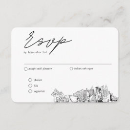 Tarjeta De Recepción Las Vegas Boda Opciones tradicionales de comidas R