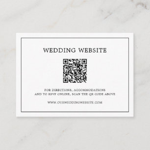 Tarjeta De Recepción Lauren Black and White Elegant Wedding