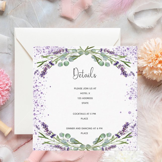 Tarjeta De Recepción Lavanda (Subido por el creador)