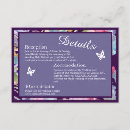 Tarjeta De Recepción lavanda acuarela flor silvestre vegetación follaje