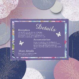 Tarjeta De Recepción lavanda acuarela flor silvestre vegetación follaje