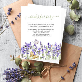 Tarjeta De Recepción Lavander Butterflies Botánico